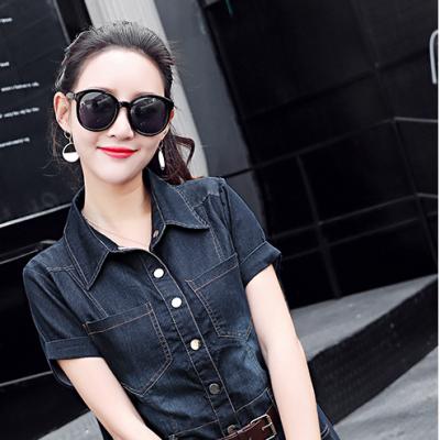 ĐẦM JEAN BODY CỔ SƠ MI PHỐI TÚI - NJ128